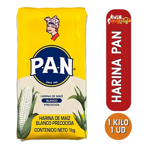 Pack 5 Harina De Maíz Pan Blanco (1kg C/u) 3