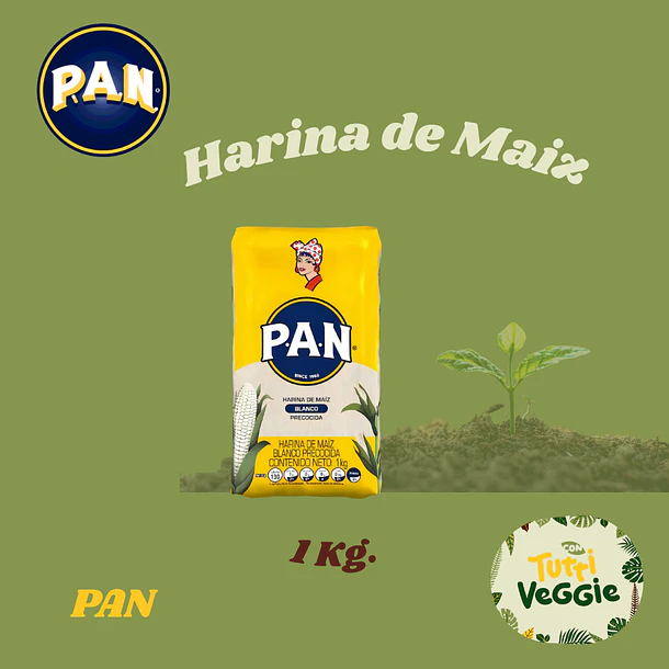 Harina De Maíz blanca 1 kilo 