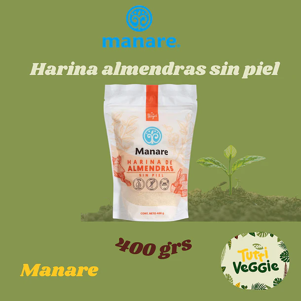 Harina almendras sin piel 400g