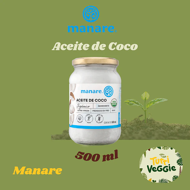 Aceite de coco orgánico 500 ml