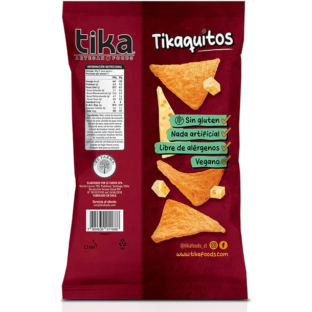 Tikaquitos Queso Tika 150 g 2