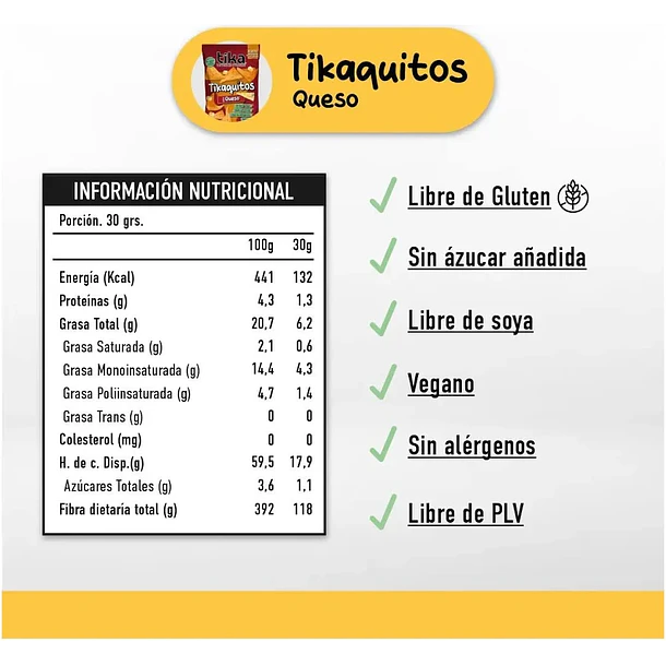 Tikaquitos Queso Tika 150 g 3