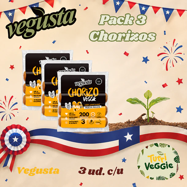 Pack 3 Chorizos Vegusta 