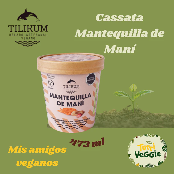 Cassata de Mantequilla de maní  473ml