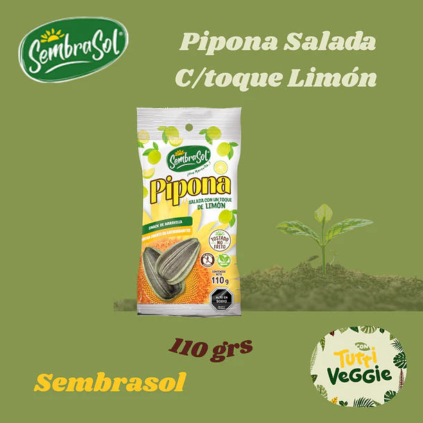 Pipona Salada C/toque Limón 110grs