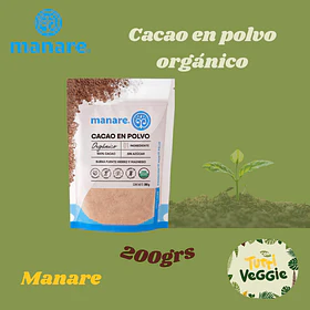 Cacao en polvo orgánico 200 grs