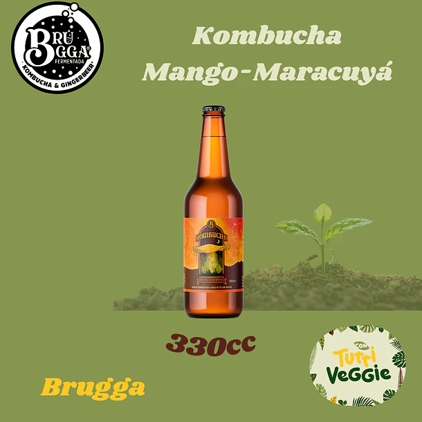 Kombucha Mango Maracuyá 330cc