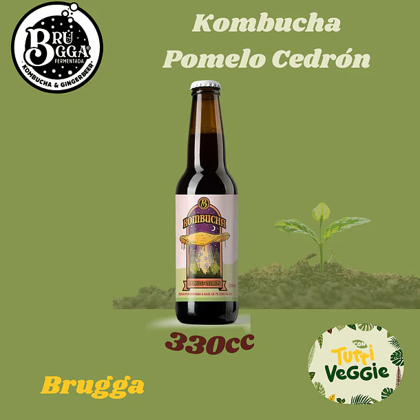 Kombucha Pomelo Cedrón 330cc