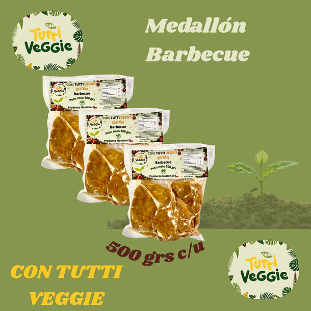 Pack 3 Seitán Barbecue 500 grs c/u
