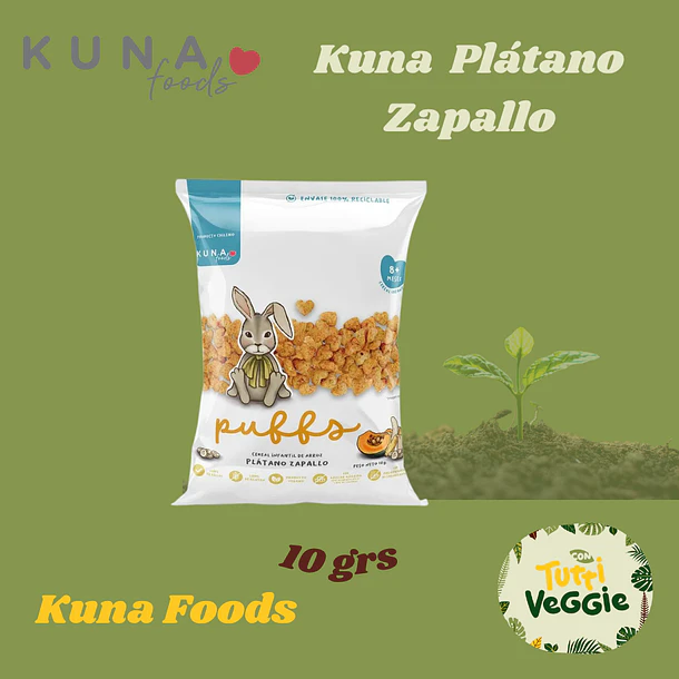 Puffs Kuna Foods Plátano Zapallo 10 grs
