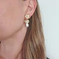 Aros flor racimo perlas - Miniatura 2