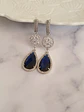 Aros circonita y cristal azul - Miniatura 3