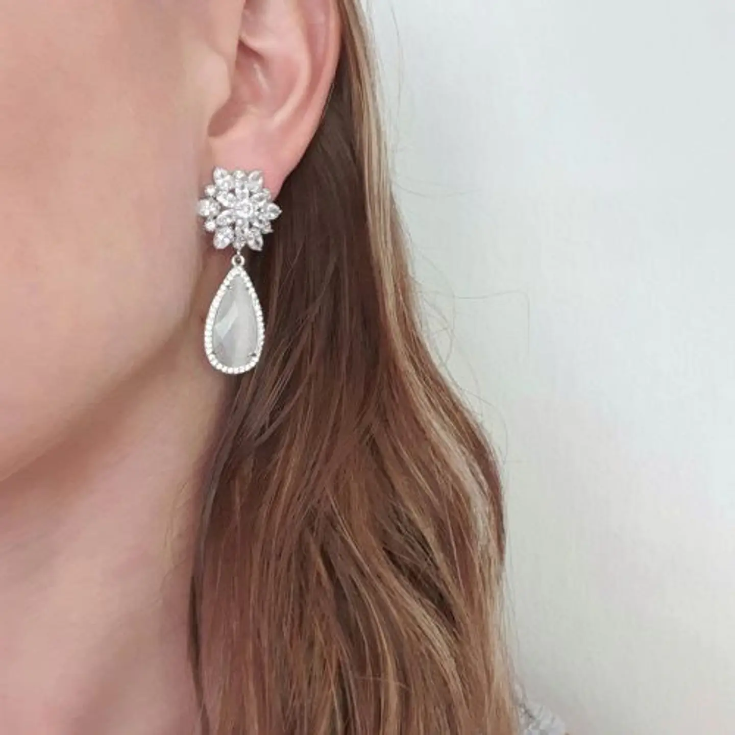 Aros circonita y Cristal blanco 4