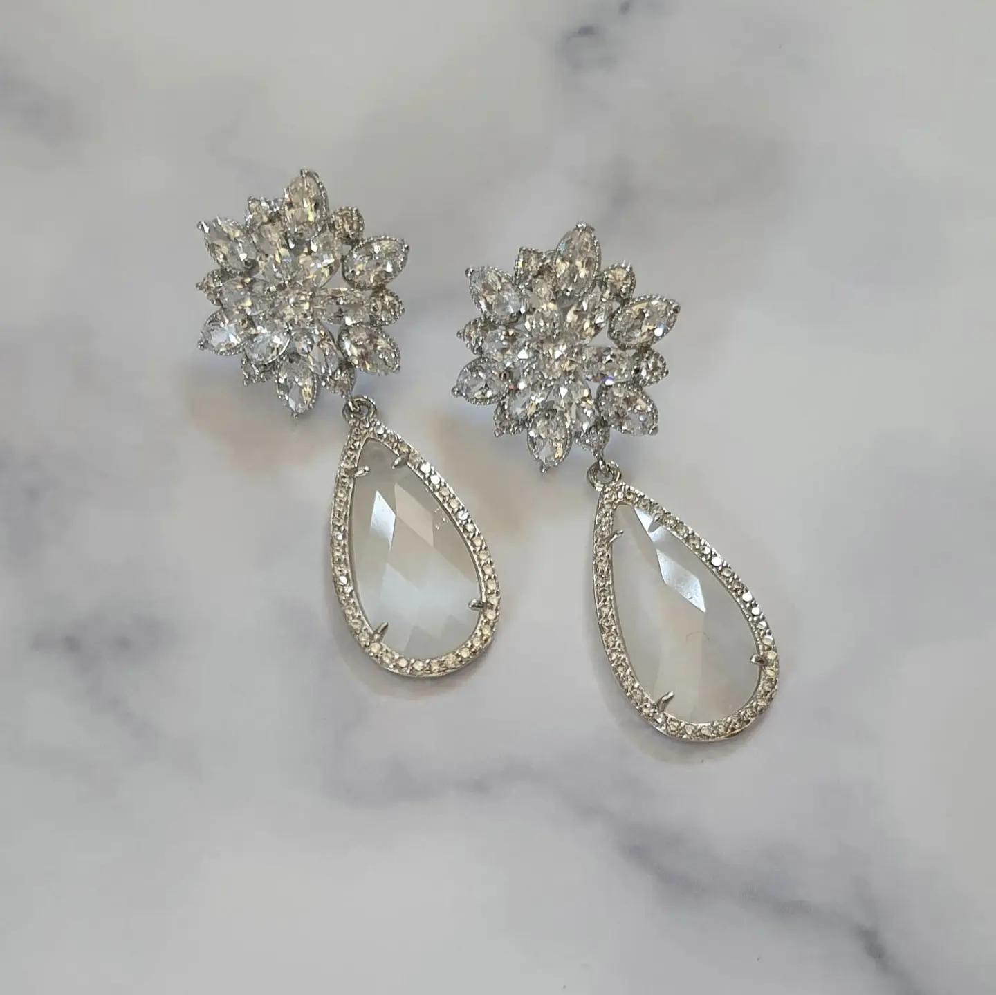 Aros circonita y Cristal blanco 3