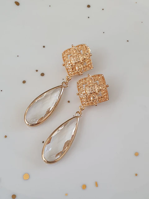 Aros cristal largo