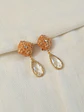Aros rombo con circonita y cristal transparente - Miniatura 1