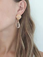 Aros rombo con circonita y cristal transparente - Miniatura 3