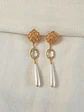 Aros largos cristal y perla - Miniatura 2