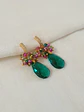 Aros con racimo verde con fucsia - Miniatura 1