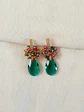 Aros con racimo verde con fucsia - Miniatura 2
