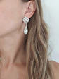 Aros rombo con cristal blanco - Miniatura 3