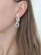 Aros circonita y cristal transparente racimo - Miniatura 4