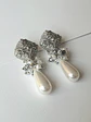 Aros vintage con perla y racimo - Miniatura 4