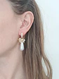 Aros argolla circonita con perla y racimo - Miniatura 4