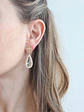Aros retro con circonitas y cristal transparente - Miniatura 3