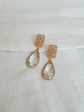 Aros retro con circonitas y cristal transparente - Miniatura 2