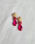 Aros fucsia con racimo