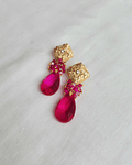 Aros fucsia con racimo