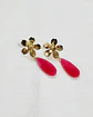 Aros flor jade fucsia - Miniatura 1