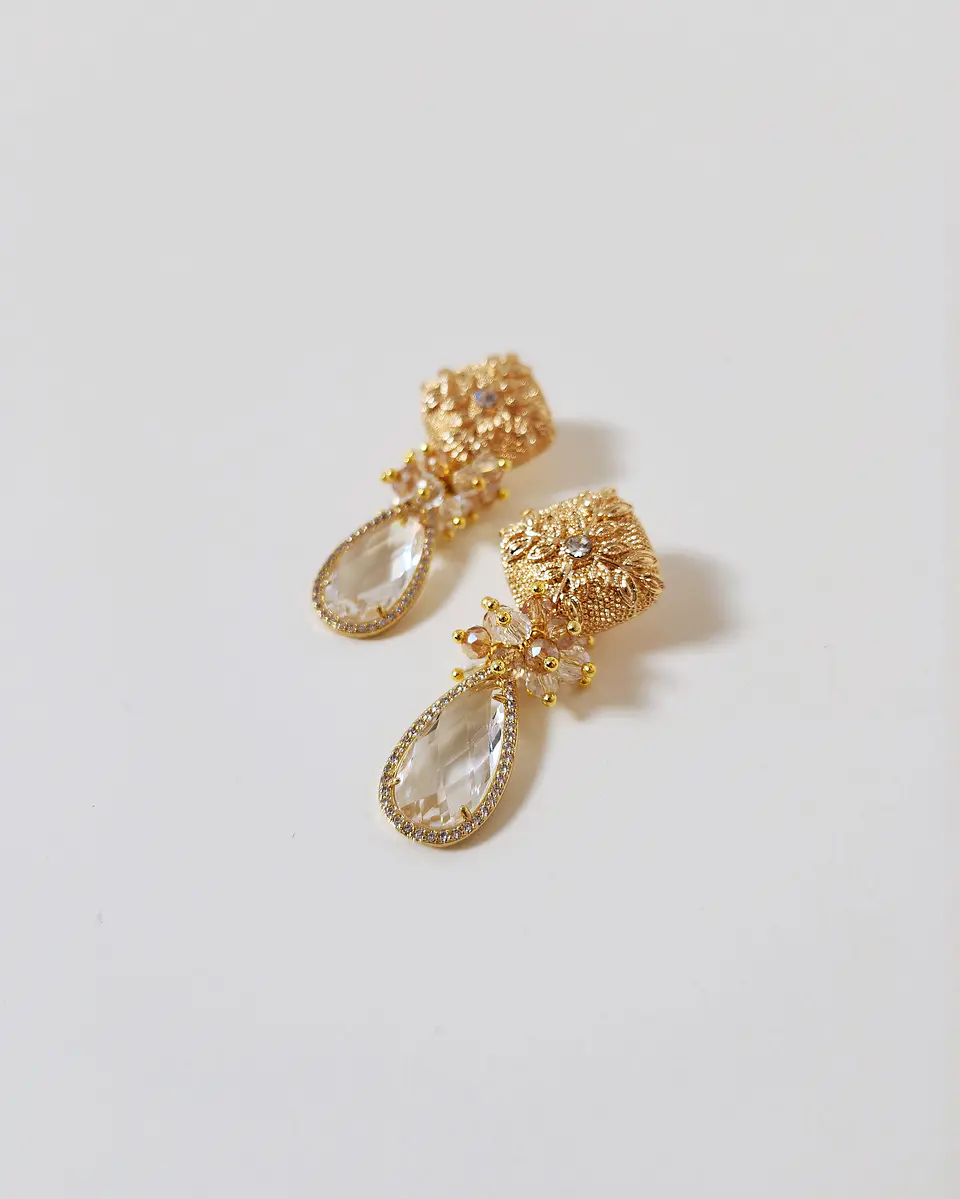 Aros cristal con racimo 1