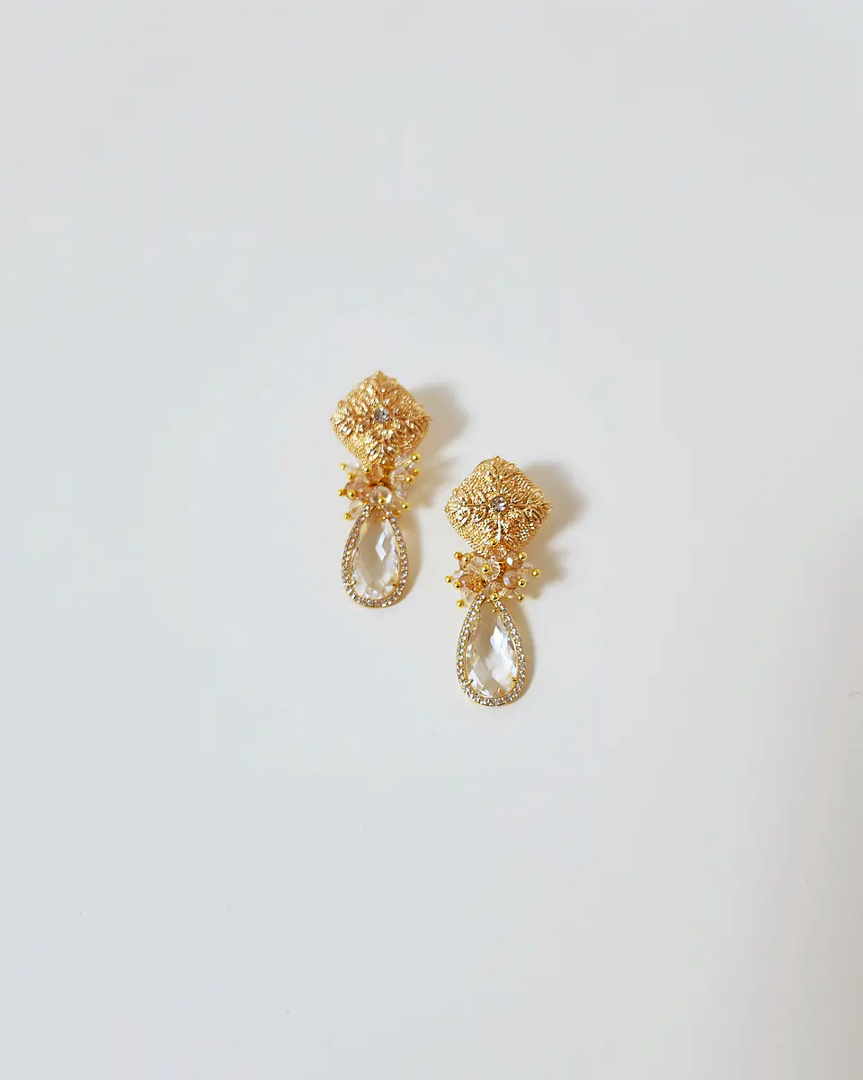 Aros cristal con racimo 2