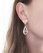 Aros tres flores circonita y cristal  - Miniatura 3