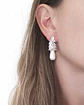 Aros con circonita, perla y racimo - Miniatura 3