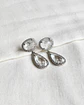 Aros cuarzo blanco y cristal con circonitas - Miniatura 2
