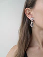 Aros cuarzo blanco y cristal con circonitas - Miniatura 3