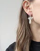 Aros argolla con perla mediana y racimo - Miniatura 3