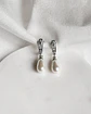 Argolla vintage circonitas y perla gota - Miniatura 1