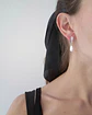 Argolla vintage circonitas y perla gota - Miniatura 3