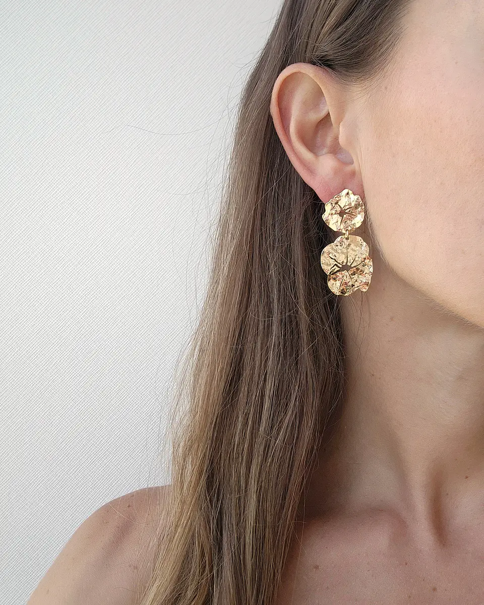 Aros doble flor circular 3