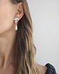 Aros hoja abanico con perla - Miniatura 4