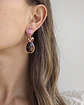 Aros rosa y burdeo con racimo - Miniatura 3