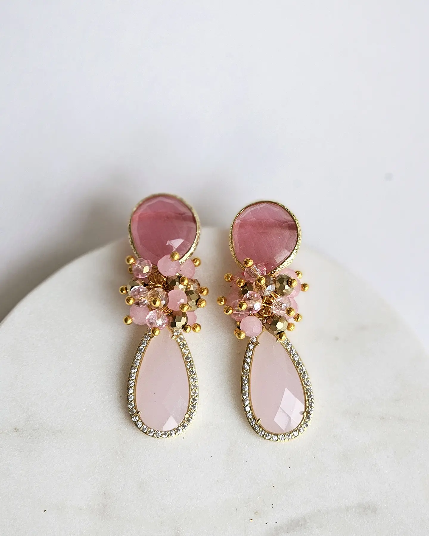 Aros rosados con racimo 1