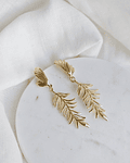 Aros hoja irregular gold