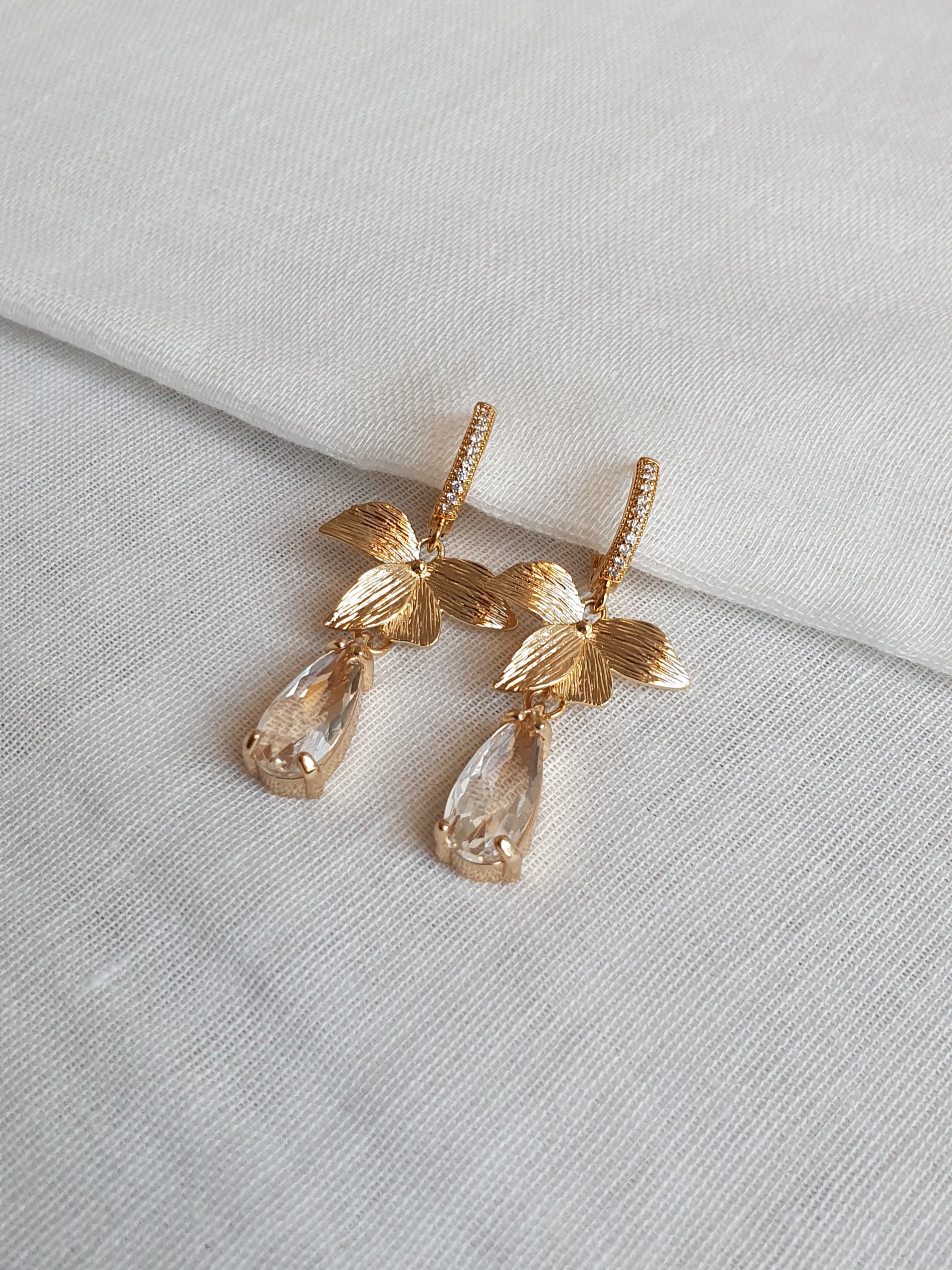 Aros hoja cristal
