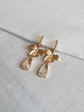Argollas con hoja y cristal transparente - Miniatura 1