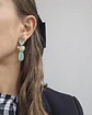 Aros menta con racimo con perlas - Miniatura 3